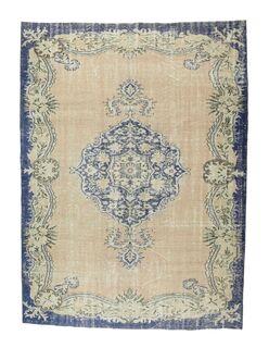 Medallion Oushak Vintage Area Rug - Thumbnail