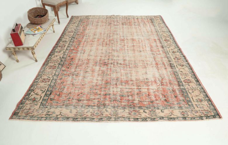 Vintage Orange Area Rug