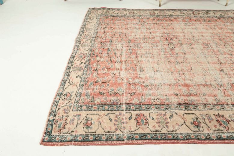 Vintage Floral Anatolian Area Rug