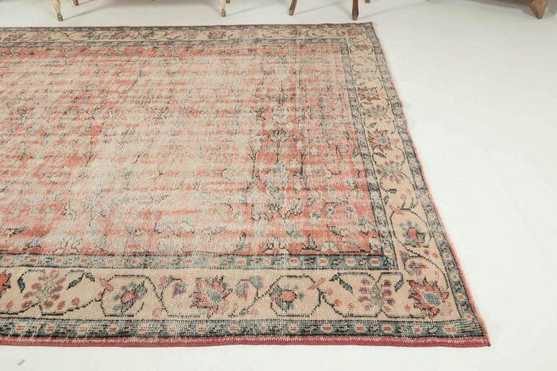 Vintage Floral Anatolian Area Rug
