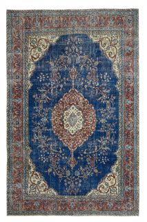 7x11 Handmade Vintage Large Area Rug - Thumbnail