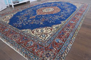 7x11 Handmade Vintage Large Area Rug - Thumbnail