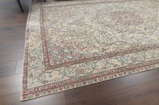 7x11 Handmade Vintage Large Area Rug - Thumbnail