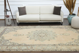 7x11 ORIENTAL Faded Orange Unique Large Area Rug - Thumbnail