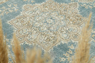 7x11 Vintage Vintage Blue Neutral Area Rug - Thumbnail