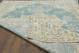 7x11 Vintage Vintage Blue Neutral Area Rug - Thumbnail