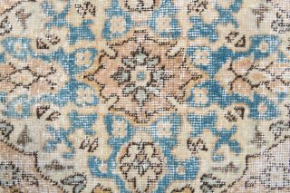 Vintage Oushak Blue Area Rug - Thumbnail