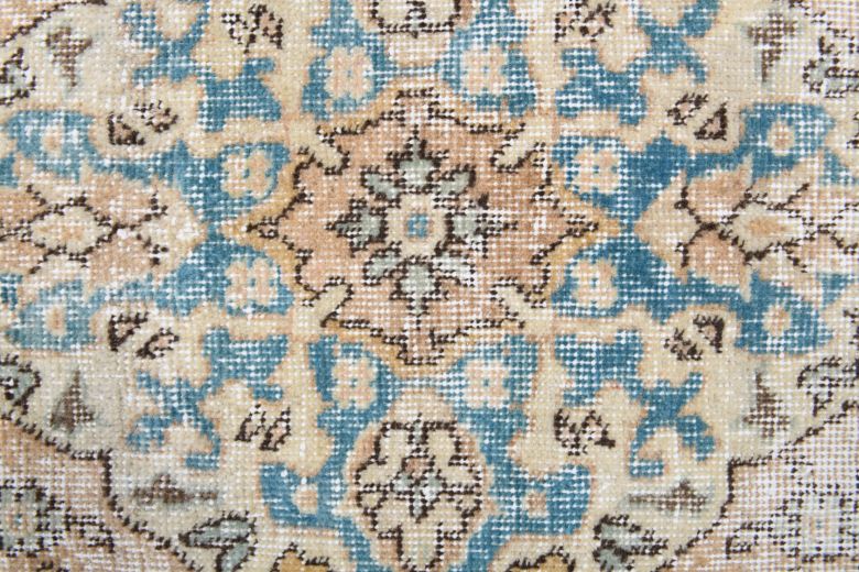 Vintage Oushak Blue Area Rug