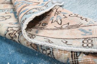 Vintage Oushak Blue Area Rug - Thumbnail