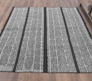 7x7 Square Vintage Kilim Large Area Rug - Thumbnail