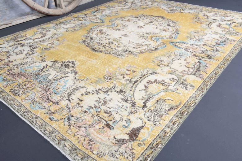 7x9 Handmade Vintage Area Rug