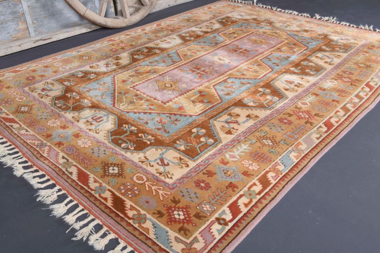 7x9 Handmade Vintage Area Rug