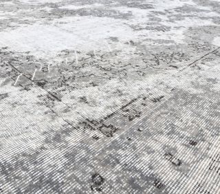 Vintage Anatolian Distressed Gray Area Rug - Thumbnail