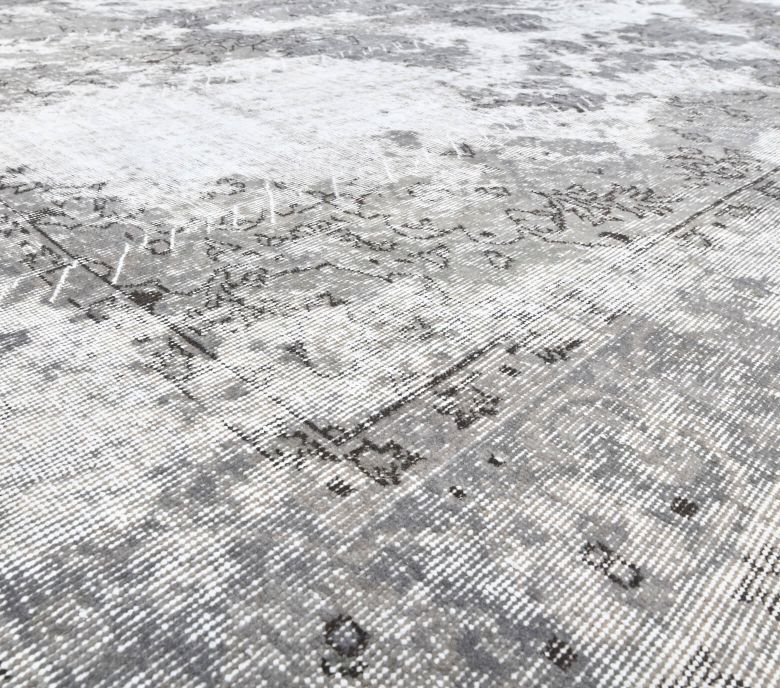 Vintage Anatolian Distressed Gray Area Rug