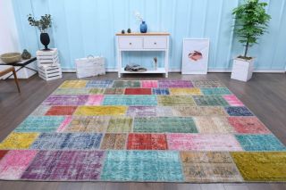 Vintage Patchwork Large Area Rug - Thumbnail