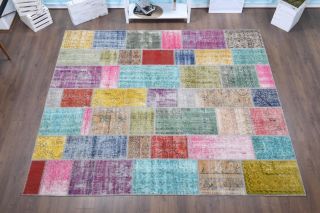 Vintage Patchwork Large Area Rug - Thumbnail