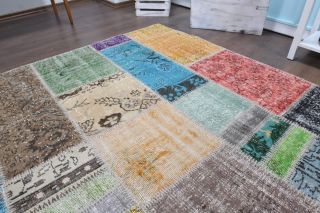 Vintage Patchwork Large Area Rug - Thumbnail