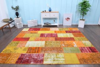 Vintage Patchwork Large Area Rug - Thumbnail