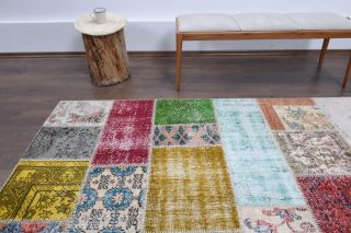 Vintage Patchwork Area Rug - Thumbnail