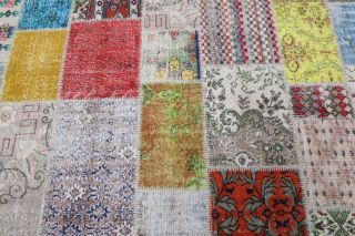 Vintage Patchwork Large Area Rug - Thumbnail