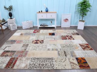 Vintage Patchwork Large Area Rug - Thumbnail