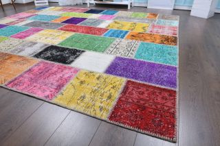 Vintage Patchwork Large Area Rug - Thumbnail