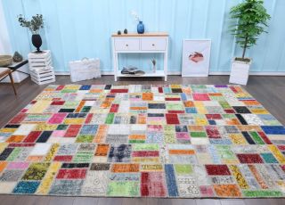 Vintage Patchwork Area Rug - Thumbnail