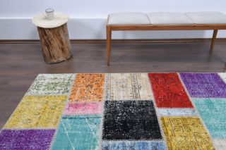 Vintage Patchwork Large Area Rug - Thumbnail