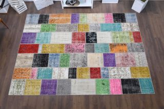 Vintage Patchwork Large Area Rug - Thumbnail