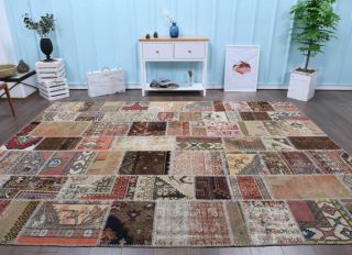 Vintage Patchwork Large Area Rug - Thumbnail