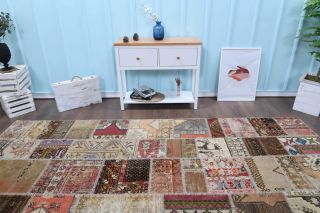 Vintage Patchwork Large Area Rug - Thumbnail