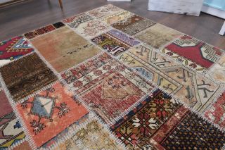 Vintage Patchwork Large Area Rug - Thumbnail