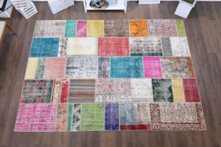 Vintage Patchwork Large Area Rug - Thumbnail