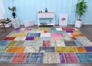 Vintage Patchwork Large Area Rug - Thumbnail