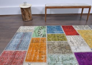 Vintage Patchwork Large Area Rug - Thumbnail