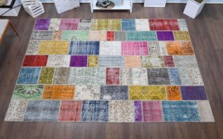 Vintage Patchwork Large Area Rug - Thumbnail