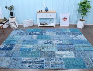 Vintage Patchwork Large Area Rug - Thumbnail