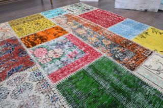 Vintage Patchwork Large Area Rug - Thumbnail