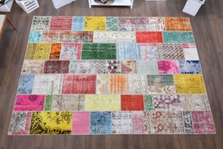 Vintage Patchwork Large Area Rug - Thumbnail