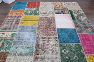 Vintage Patchwork Large Area Rug - Thumbnail