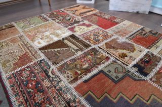 Vintage Patchwork Large Area Rug - Thumbnail