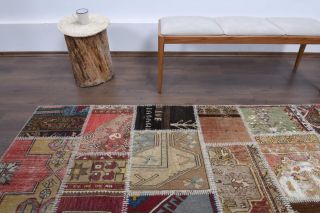 Vintage Patchwork Large Area Rug - Thumbnail