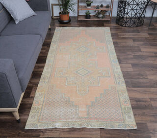 Akbora - Vintage Pastel Turkish Runner - Thumbnail