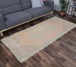 Akbora - Vintage Pastel Turkish Runner - Thumbnail