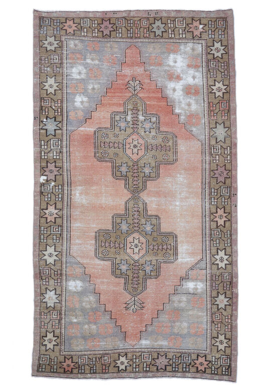 Akinci - Muted Colors Vintage Turkish Rug