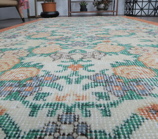 Aksev - High Garden Turkish Vintage Rug - Thumbnail