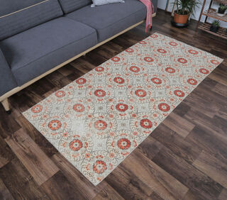 Alin - Turkish Vintage Floral Rug - Thumbnail