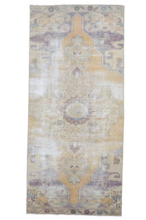 Alisay - Distressed Medallion Vintage Rug - Thumbnail