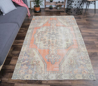 Aliza - Oriental Medallion Turkish Vintage Rug - Thumbnail