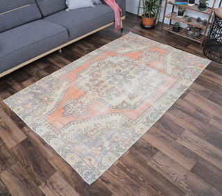 Aliza - Oriental Medallion Turkish Vintage Rug - Thumbnail